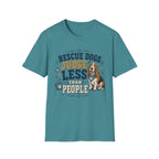 Rescue Dogs Judge Less Than People T-Shirt — Cute Basset Hound Rescue Tee