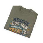 Rescue Dog Mom T-Shirt — "Professional Treat Dealer" Cute Rescue Puppy Tee