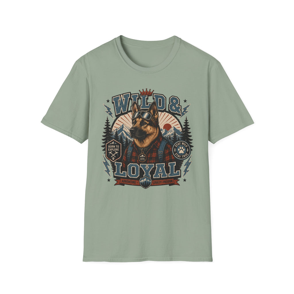 Wild & Loyal German Shepherd T-Shirt — Vintage Outdoor Dog Lover Tee