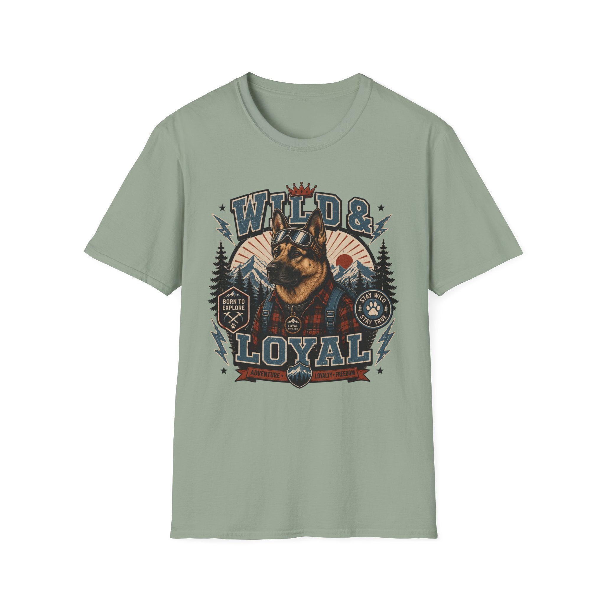 Wild & Loyal German Shepherd T-Shirt — Vintage Outdoor Dog Lover Tee