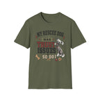 My Rescue Dog Has Trust Issues T-Shirt —Chinese Crested Rescue Dog Owner Tee