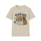 Rescue Dogs Judge Less Than People T-Shirt — Cute German Shepherd Rescue Tee