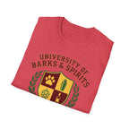 University of Barks & Spirits T-Shirt – "In Dogs We Trust" Crest Tee