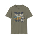 Rescue Dog Mom T-Shirt — "Professional Treat Dealer" Cute Rescue Puppy Tee
