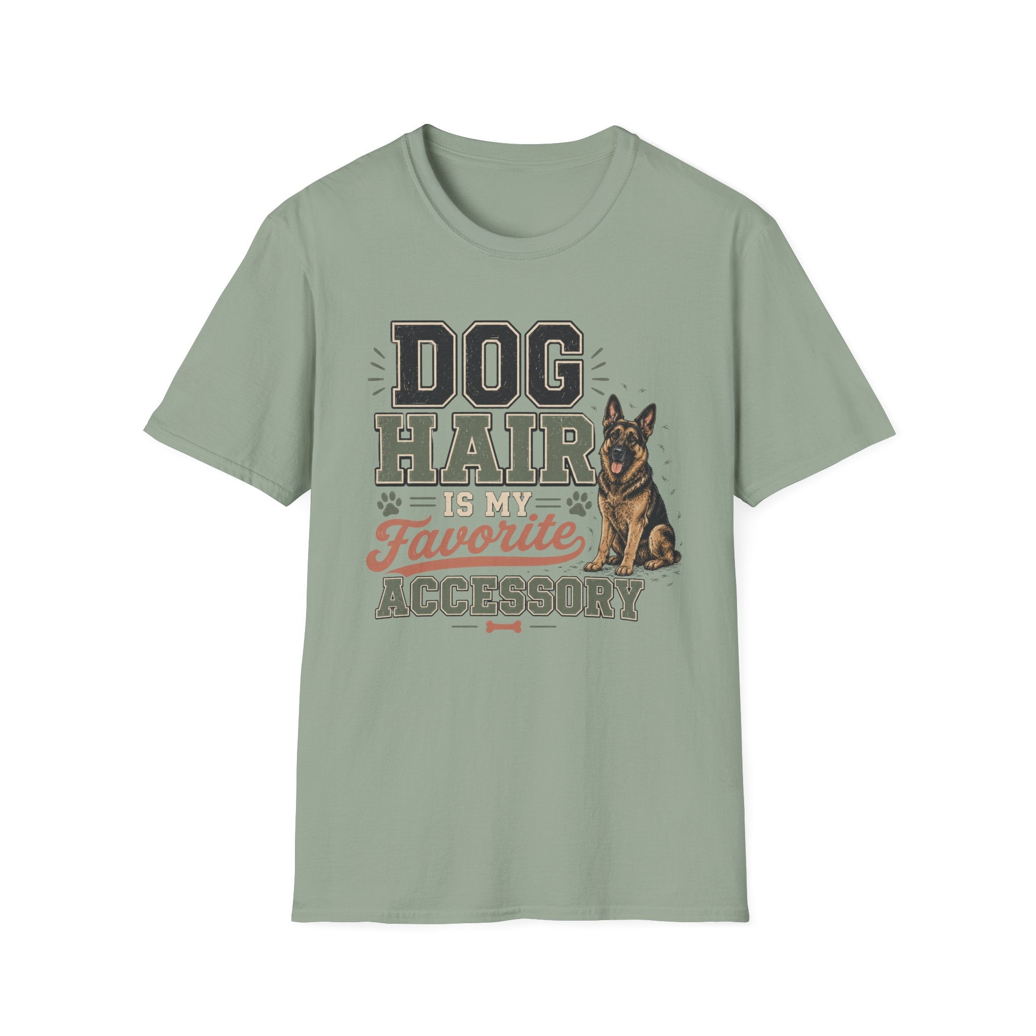 Dog Hair Is My Favorite Accessory T-Shirt — German Shepherd Pet Lover Tee