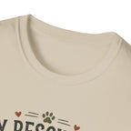 Rescue Dog T-Shirt — "My Rescue Dog Came With Emotional Baggage" Cute Adopted Pup Tee