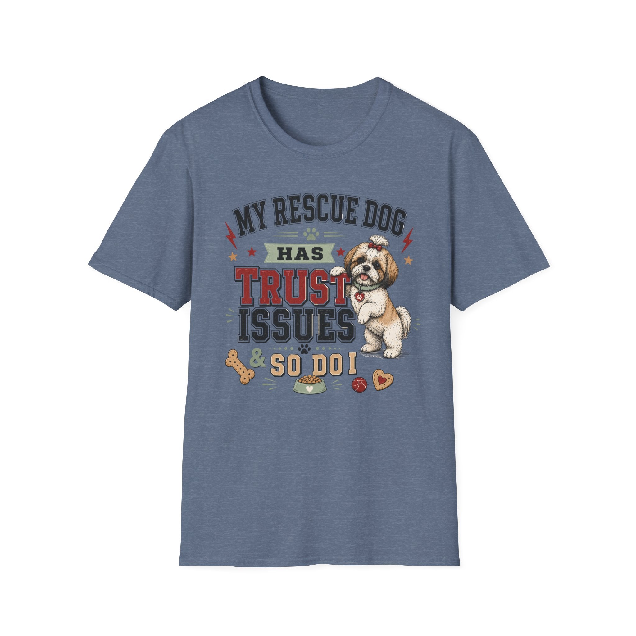 My Rescue Dog Has Trust Issues T-Shirt —Shih Tzu Rescue Dog Owner Tee