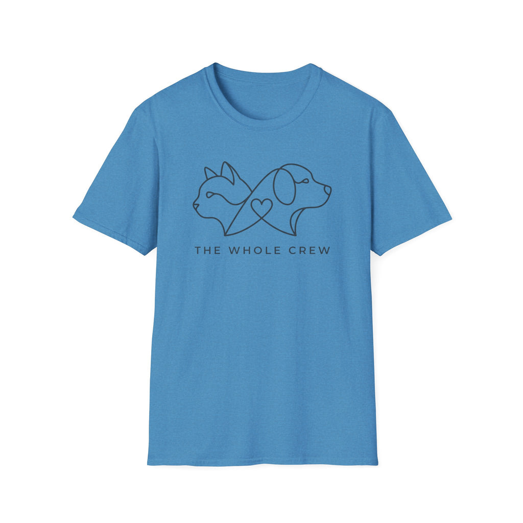Dog & Cat Crew T‑Shirt — The Whole Crew Pet Lover Tee