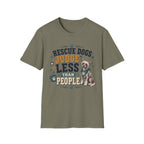 Rescue Dogs Judge Less Than People T-Shirt — Cute Chinese Crested Rescue Tee