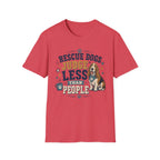 Rescue Dogs Judge Less Than People T-Shirt — Cute Basset Hound Rescue Tee