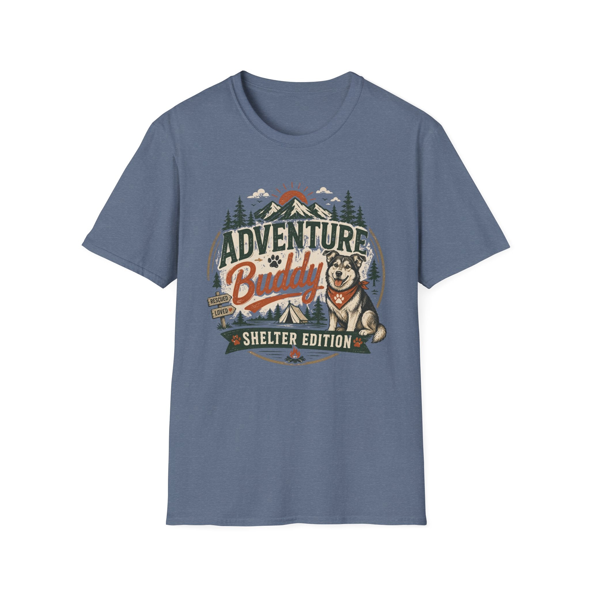 Adventure Buddy T-Shirt — Shelter Edition Dog Hiking Tee