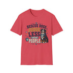 Rescue Dogs Judge Less Than People T-Shirt — Cute Bernese Mountain Dog Rescue Tee