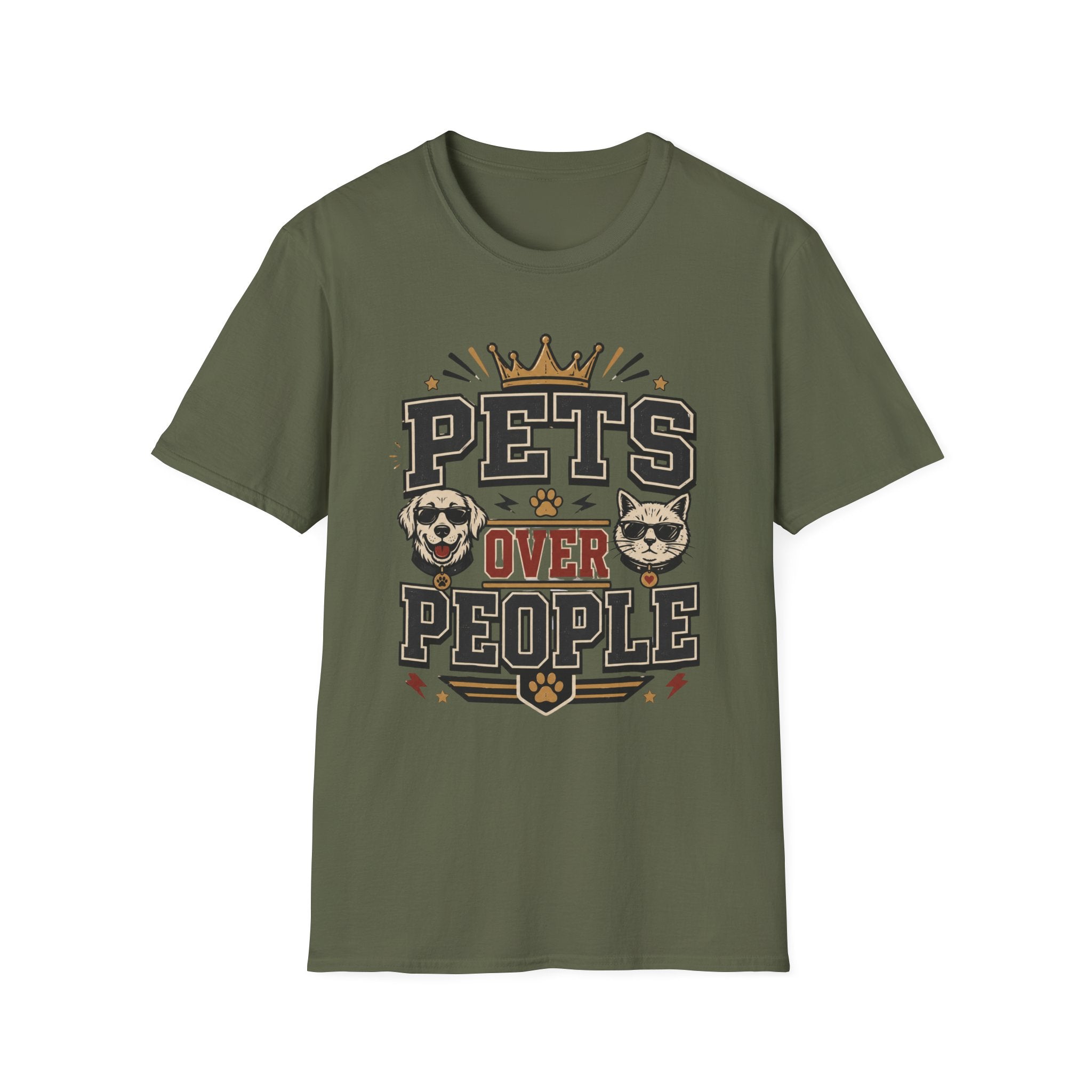 Pets Over People T-Shirt — Funny Dog & Cat Lover Tee