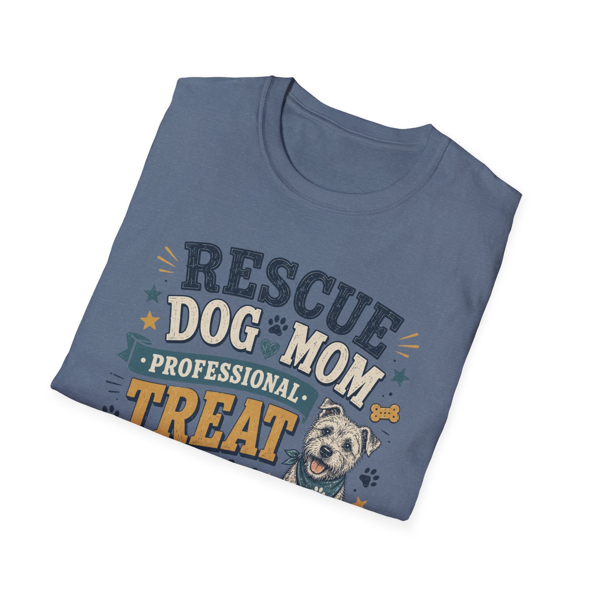 Rescue Dog Mom T-Shirt — "Professional Treat Dealer" Cute Rescue Puppy Tee