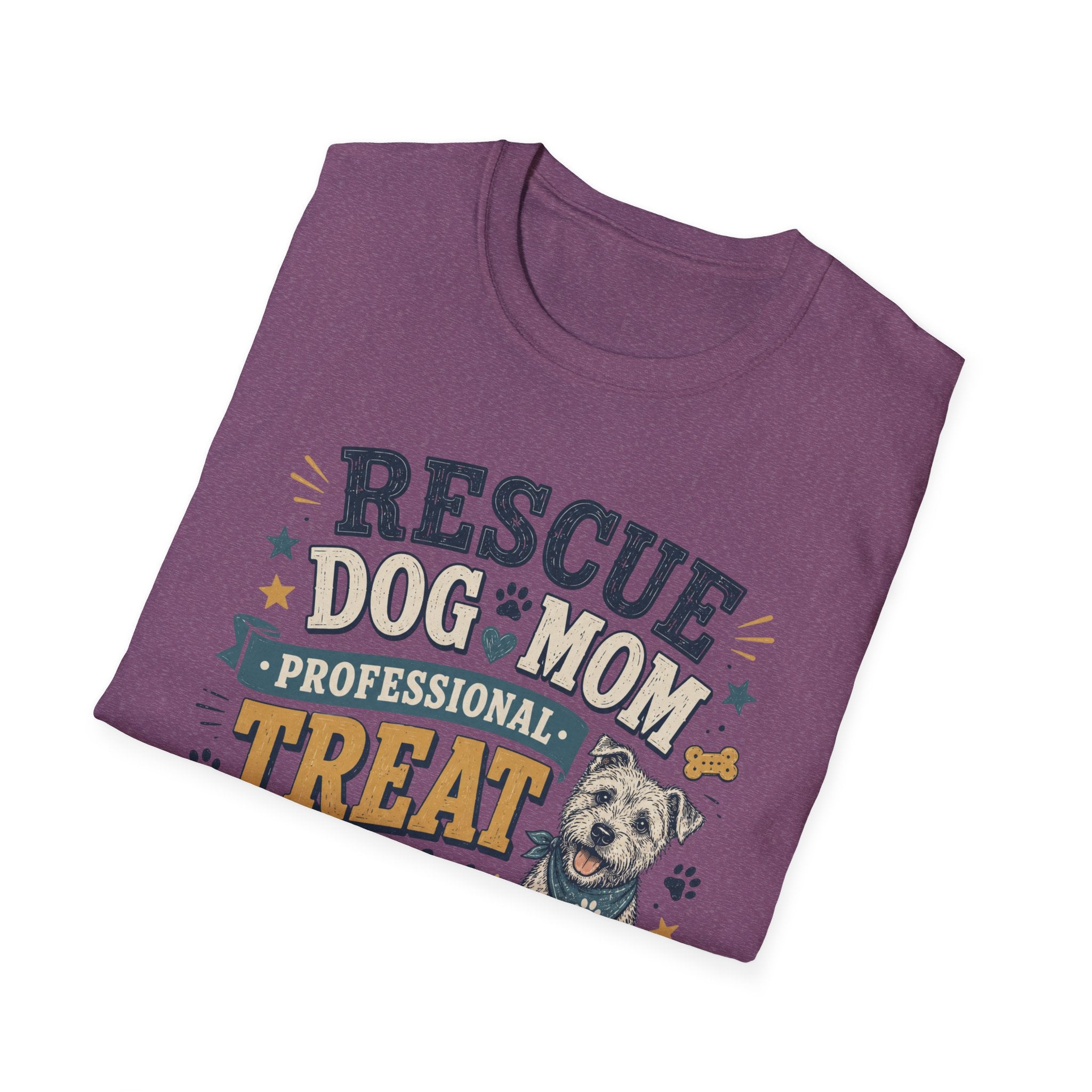 Rescue Dog Mom T-Shirt — "Professional Treat Dealer" Cute Rescue Puppy Tee