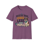 Rescue Dogs Judge Less Than People T-Shirt — Cute St. Bernard Rescue Tee