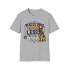 Rescue Dogs Judge Less Than People T-Shirt — Cute German Shepherd Rescue Tee