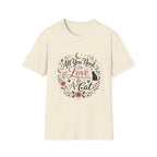 All You Need Is Love & A Cat T-Shirt — Floral Cat Lover Tee