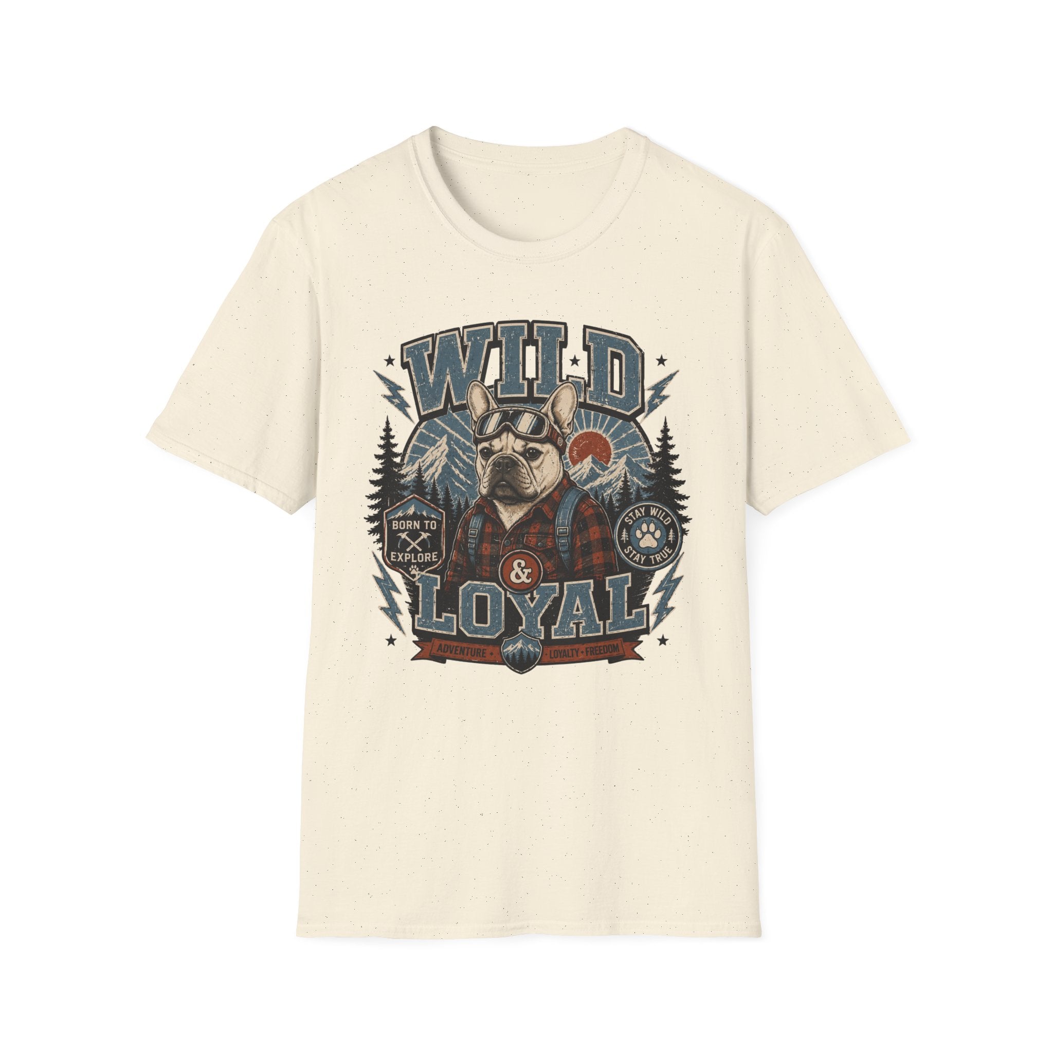 Wild & Loyal French Bulldog T-Shirt — Retro Outdoors Dog Tee