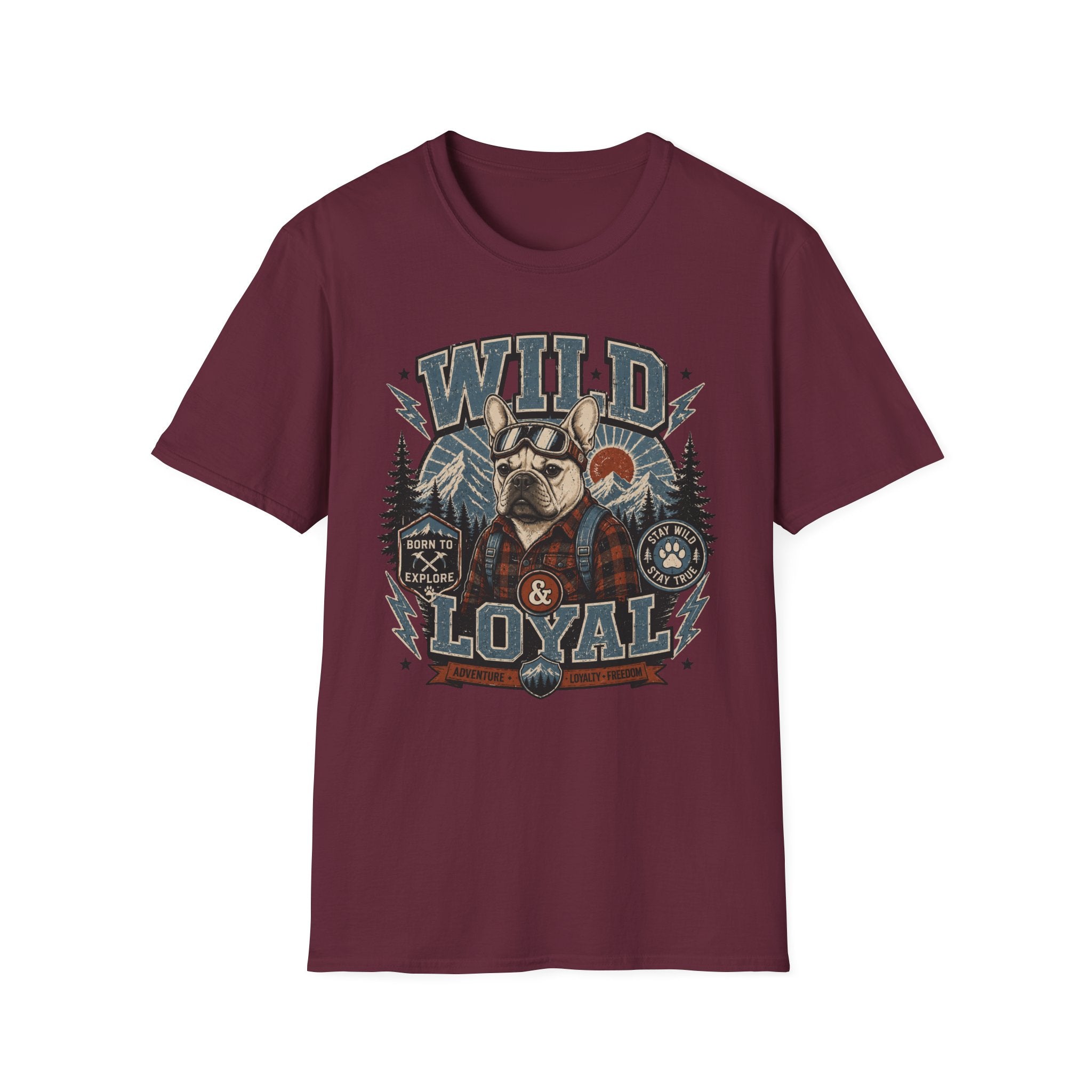 Wild & Loyal French Bulldog T-Shirt — Retro Outdoors Dog Tee