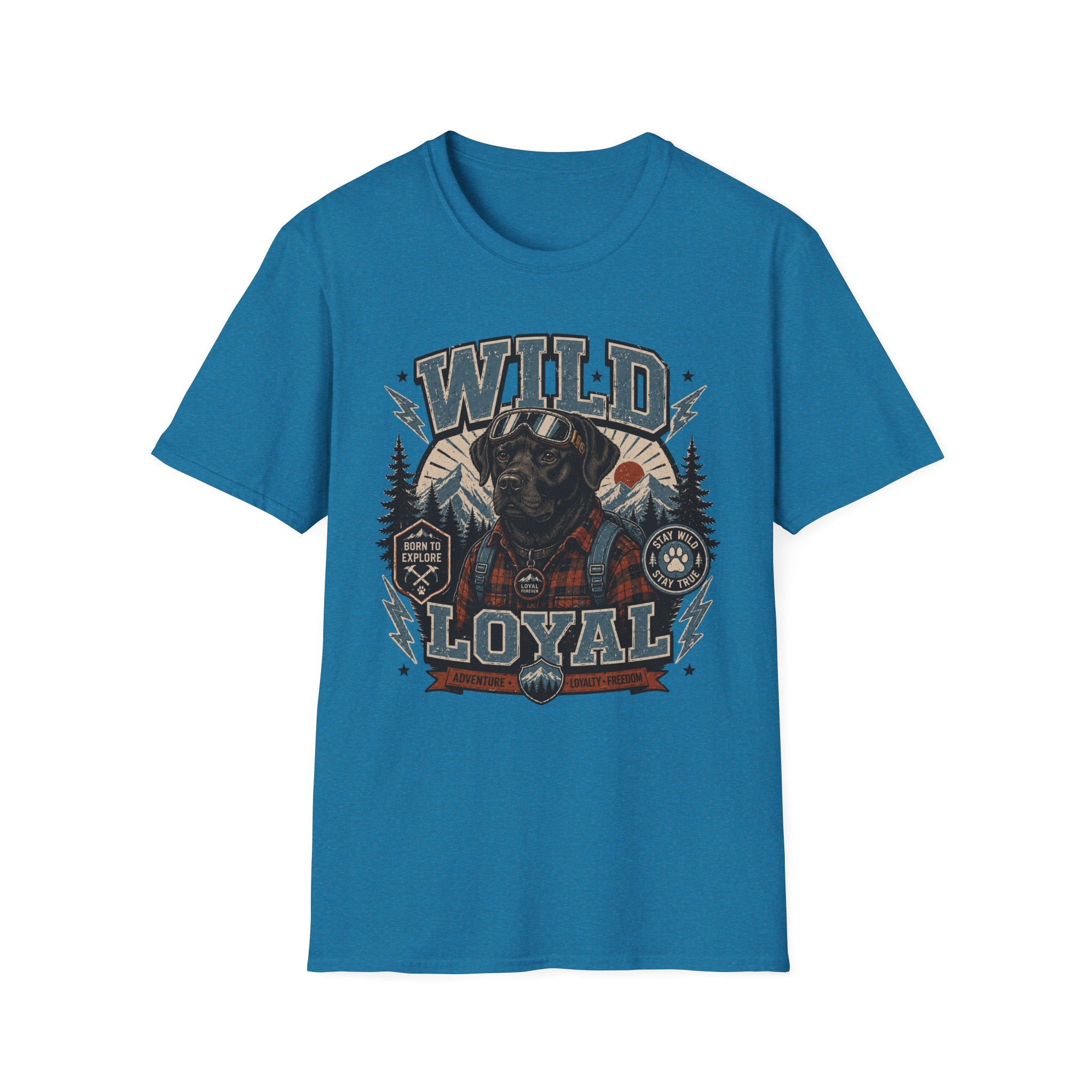 Wild & Loyal Dog T-Shirt — Vintage Lumberjack Black Labrador Design