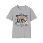 Rescue Dogs Judge Less Than People T-Shirt — Cute Bull Terrier Rescue Tee