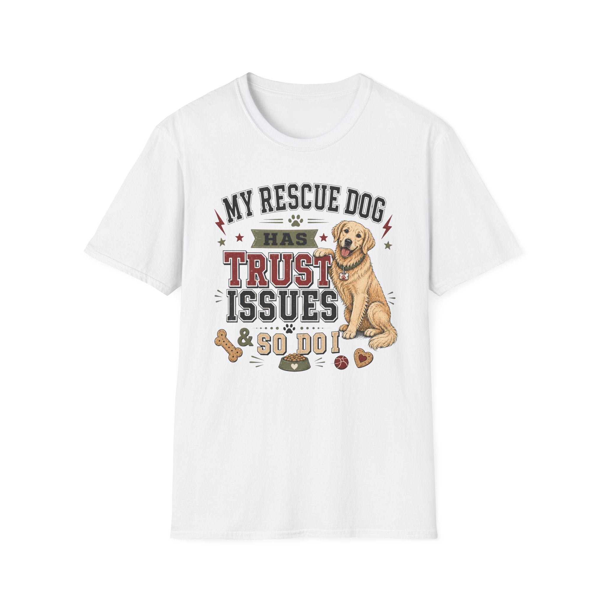 My Rescue Dog Has Trust Issues T-Shirt —Golden Retriever Rescue Dog Owner Tee