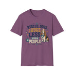 Rescue Dogs Judge Less Than People T-Shirt — Cute Basset Hound Rescue Tee