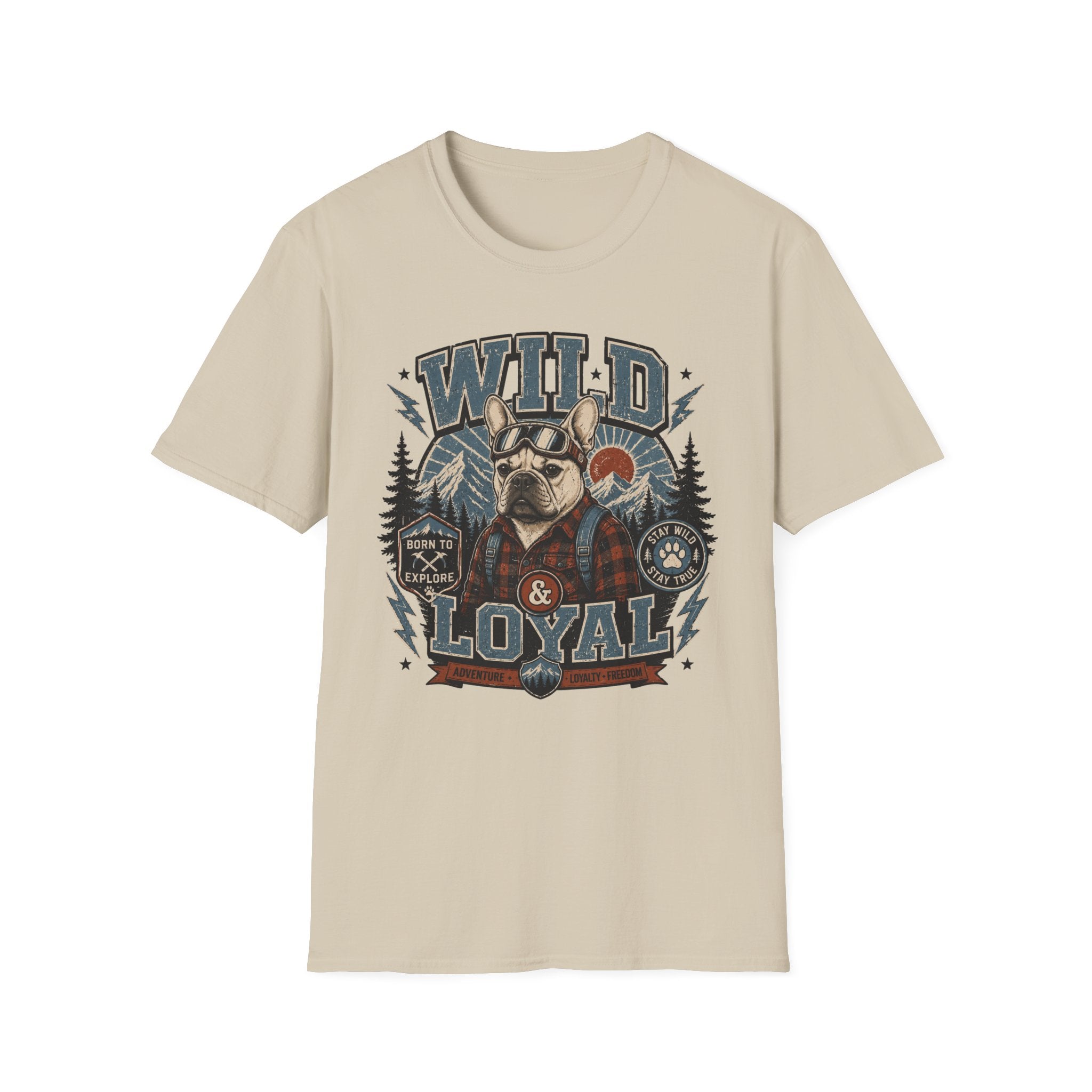 Wild & Loyal French Bulldog T-Shirt — Retro Outdoors Dog Tee
