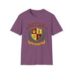 University of Barks & Spirits T-Shirt – "In Dogs We Trust" Crest Tee