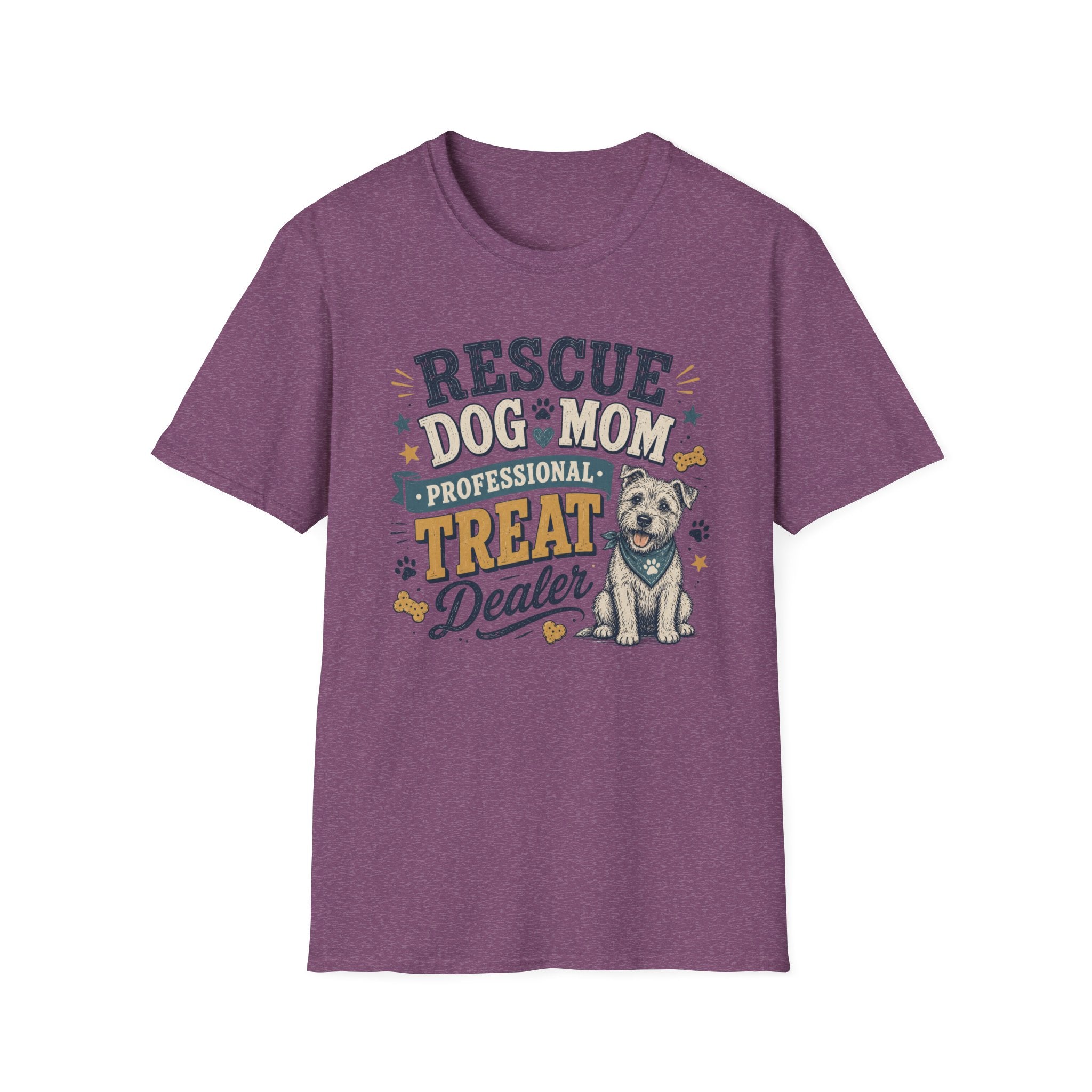 Rescue Dog Mom T-Shirt — "Professional Treat Dealer" Cute Rescue Puppy Tee