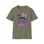 'My Cat Judges You' Cute Funny Cat Graphic Tee