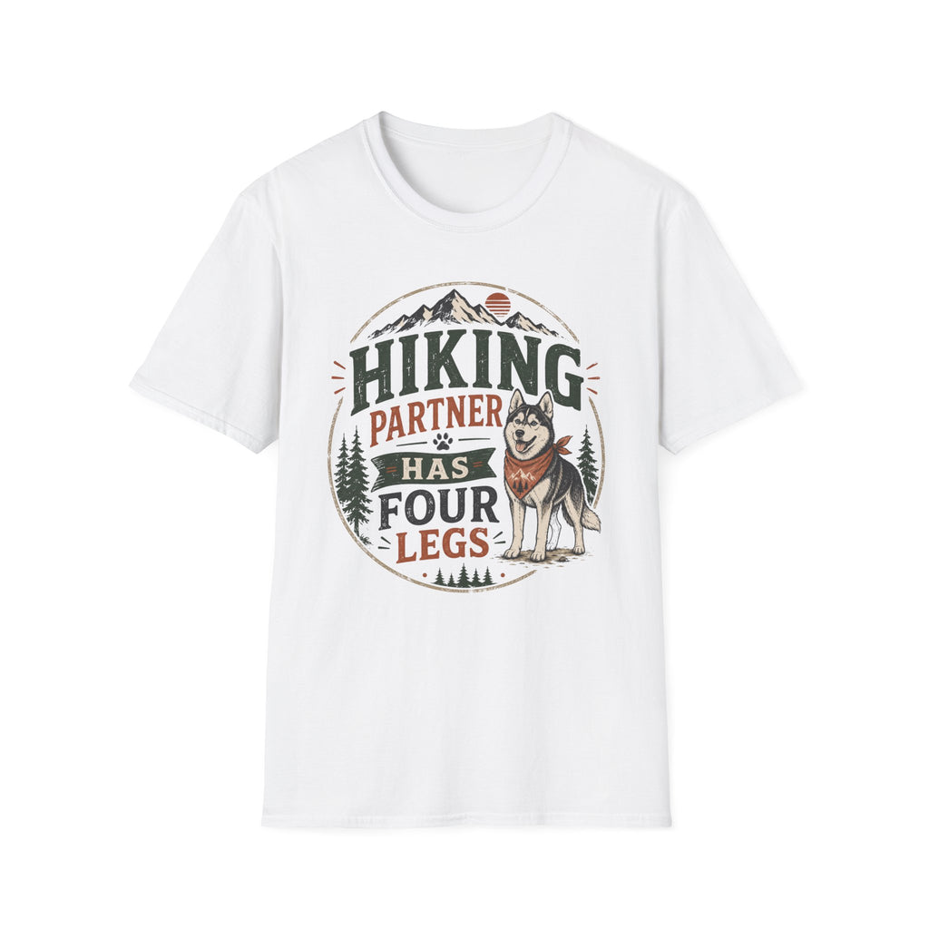 Hiking Partner Has Four Legs T-Shirt — Dog Lover Outdoor Tee