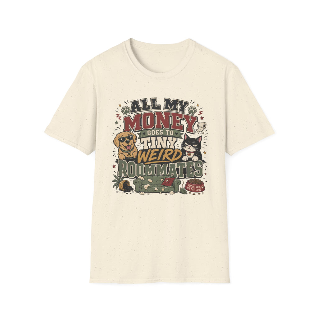 "All My Money Goes to Tiny Weird Roommates" Graphic Tee