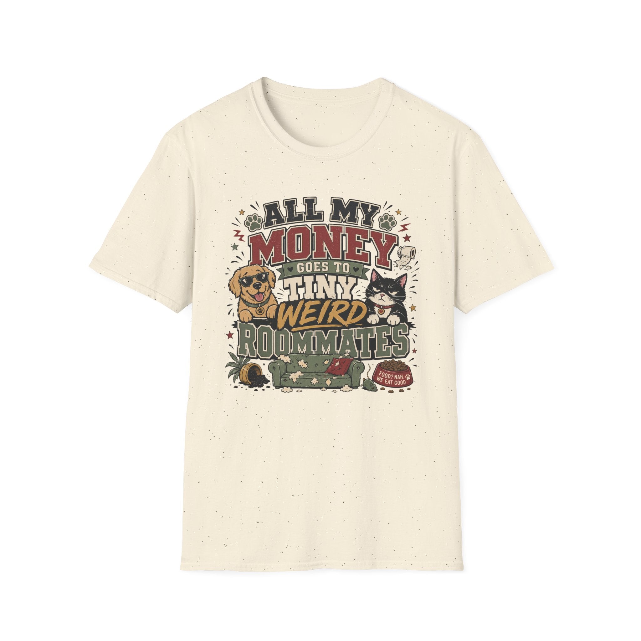 "All My Money Goes to Tiny Weird Roommates" Graphic Tee