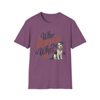 Who Rescued Who? Rescue Dog T-Shirt - Adopted Pet Lover Tee