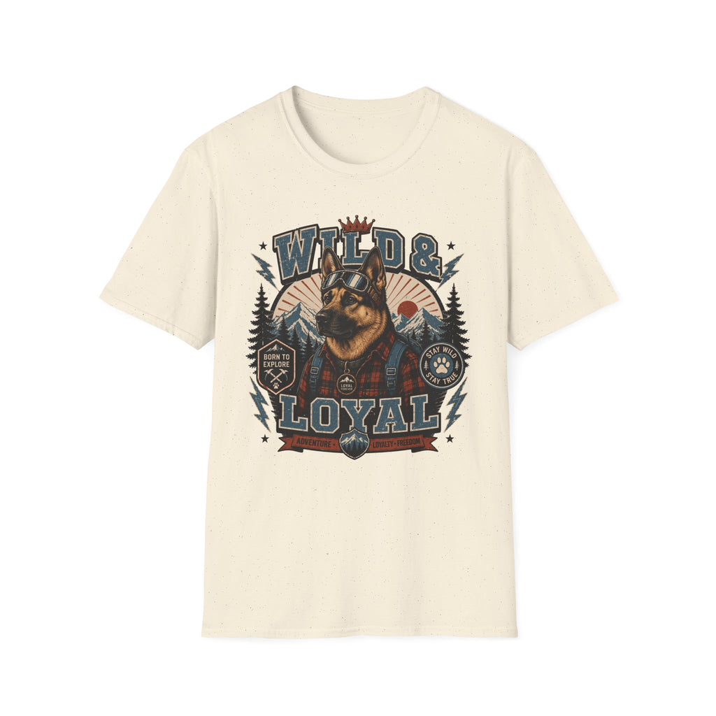 Wild & Loyal German Shepherd T-Shirt — Vintage Outdoor Dog Lover Tee