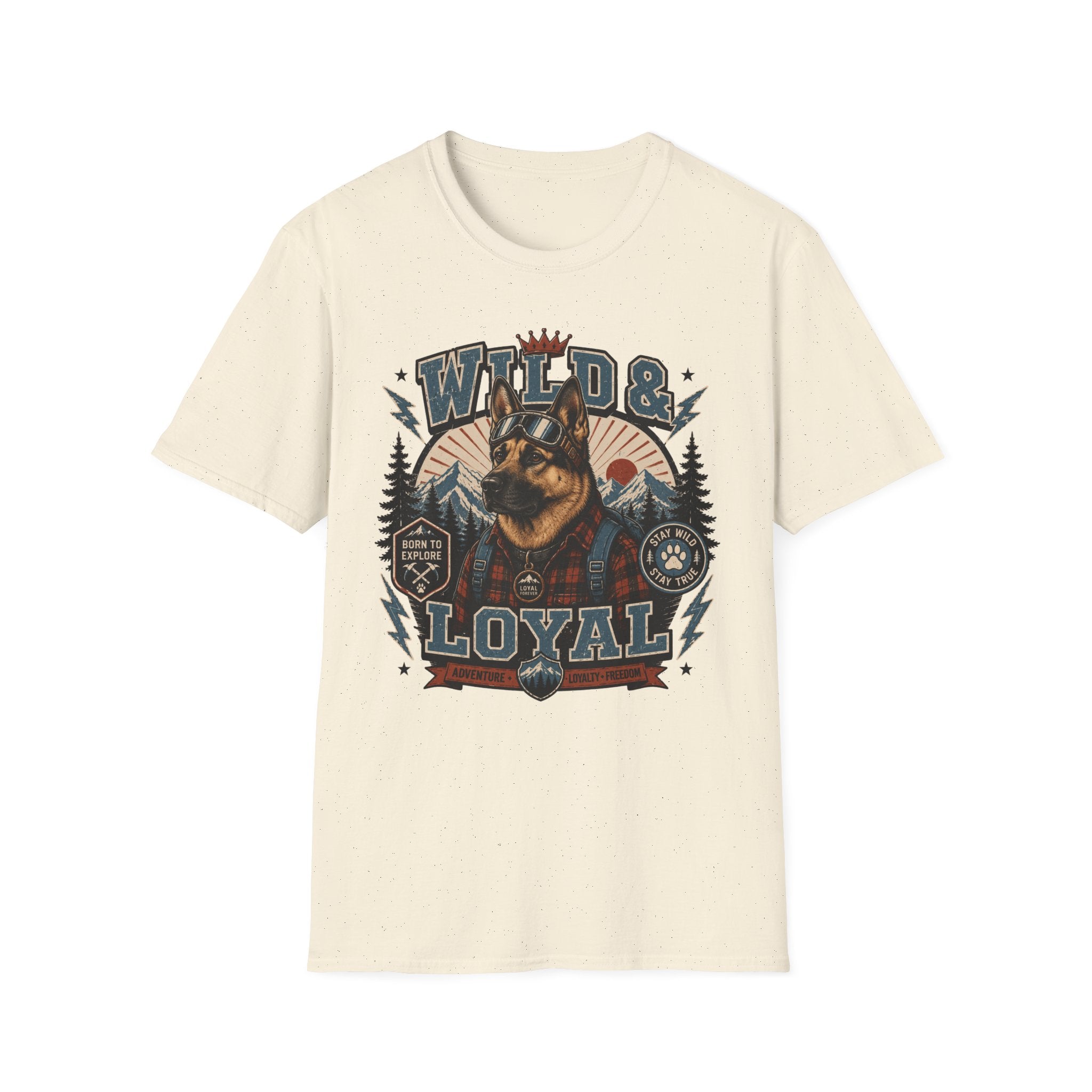 Wild & Loyal German Shepherd T-Shirt — Vintage Outdoor Dog Lover Tee