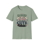 Sorry I'm Late My Dog Was Being Cute T-Shirt — Black Lab Dog Lover Tee