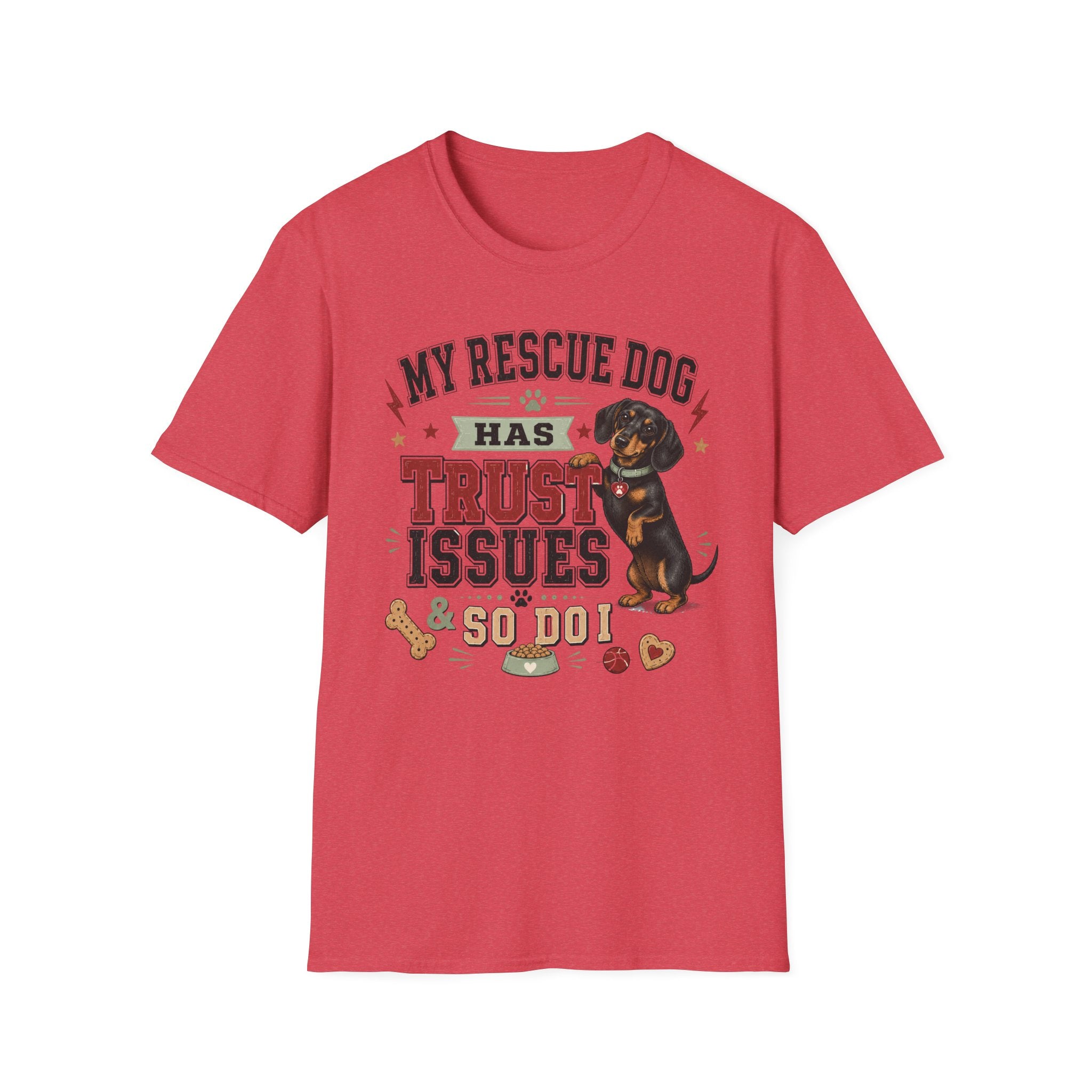 My Rescue Dog Has Trust Issues T-Shirt —Dachshund Rescue Dog Owner Tee