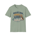Rescue Dogs Judge Less Than People T-Shirt — Cute Basset Hound Rescue Tee