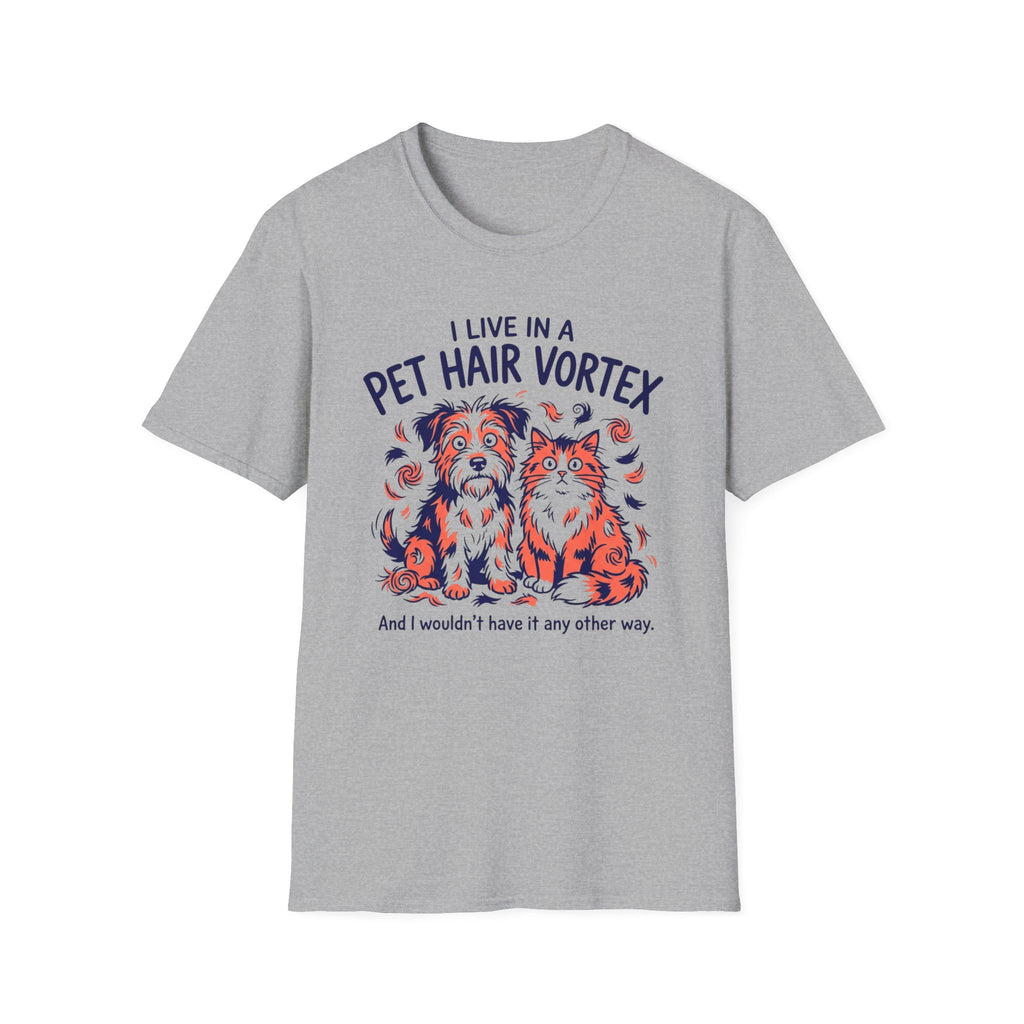 Pet Hair Vortex T-Shirt — Funny Dog & Cat Shedding Graphic Tee