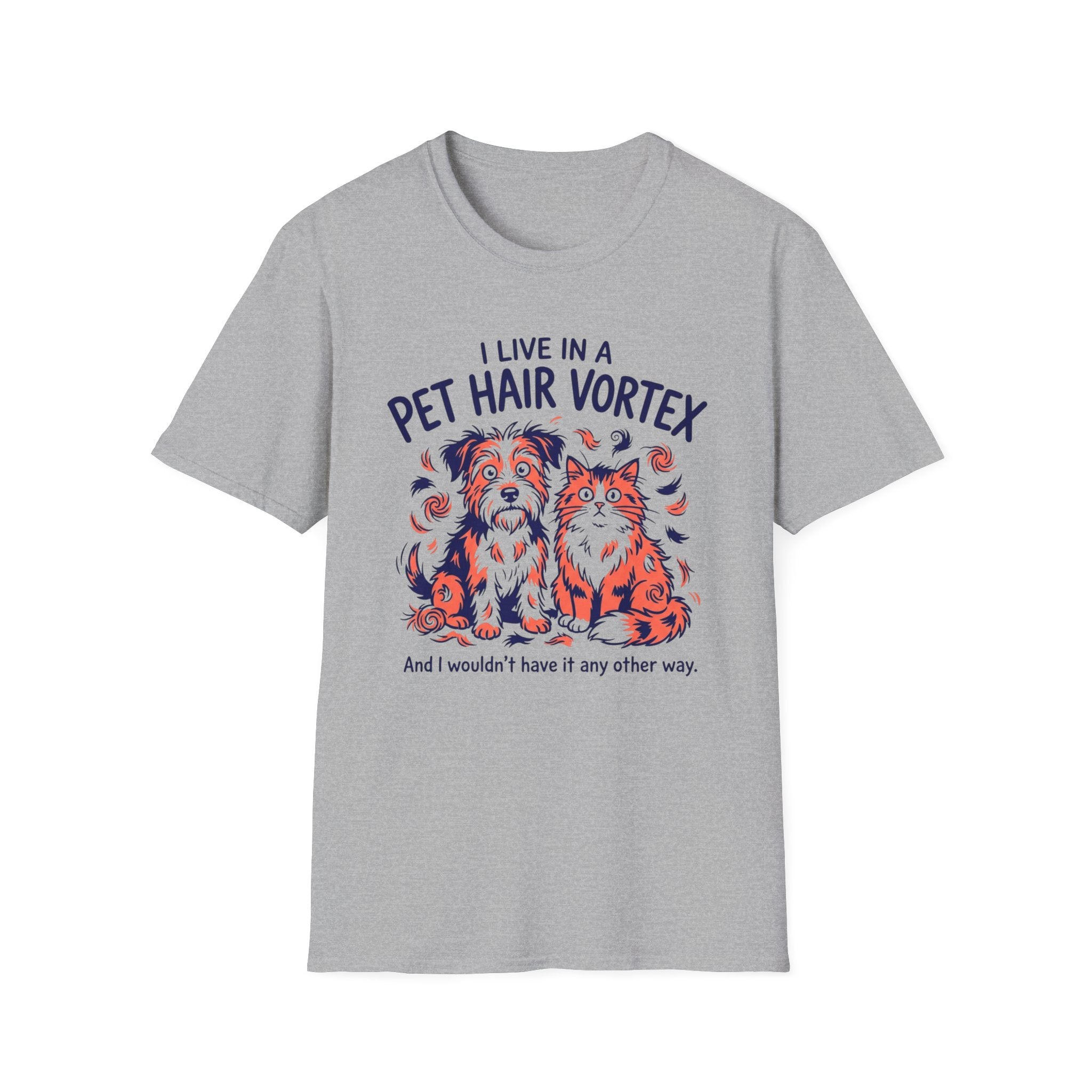 Pet Hair Vortex T-Shirt — Funny Dog & Cat Shedding Graphic Tee