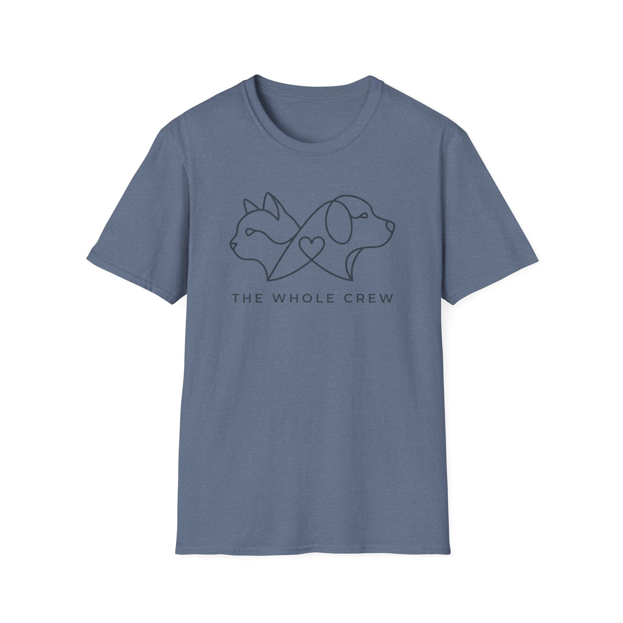 Dog & Cat Crew T‑Shirt — The Whole Crew Pet Lover Tee
