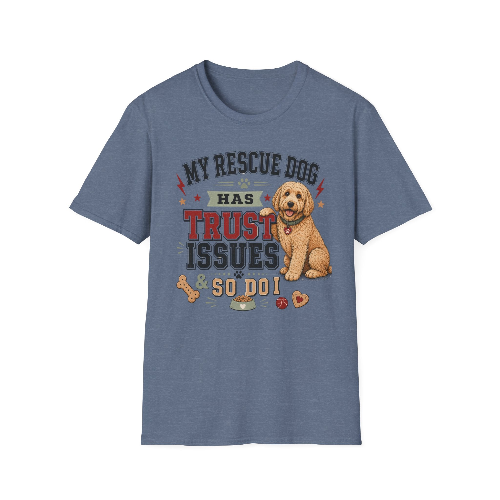 My Rescue Dog Has Trust Issues T-Shirt —Golden Doodle Rescue Dog Owner Tee