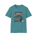 Dog Lover T-Shirt — "My Dog Heard A Bag Open Three Miles Away" Funny Pet Tee