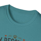 Rescue Dog T-Shirt — "My Rescue Dog Came With Emotional Baggage" Cute Adopted Pup Tee