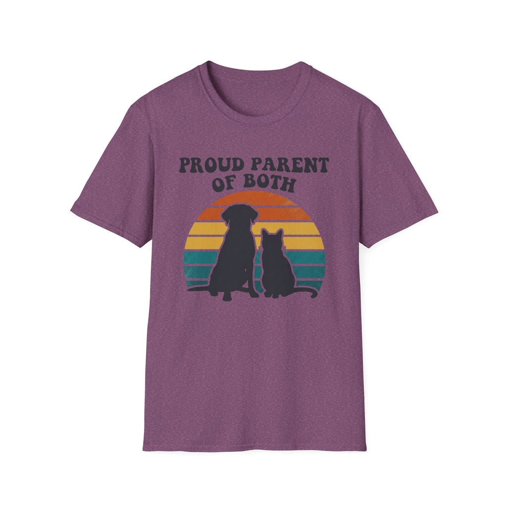 Proud Parent of Both T‑Shirt — Dog & Cat Pet Lover Tee