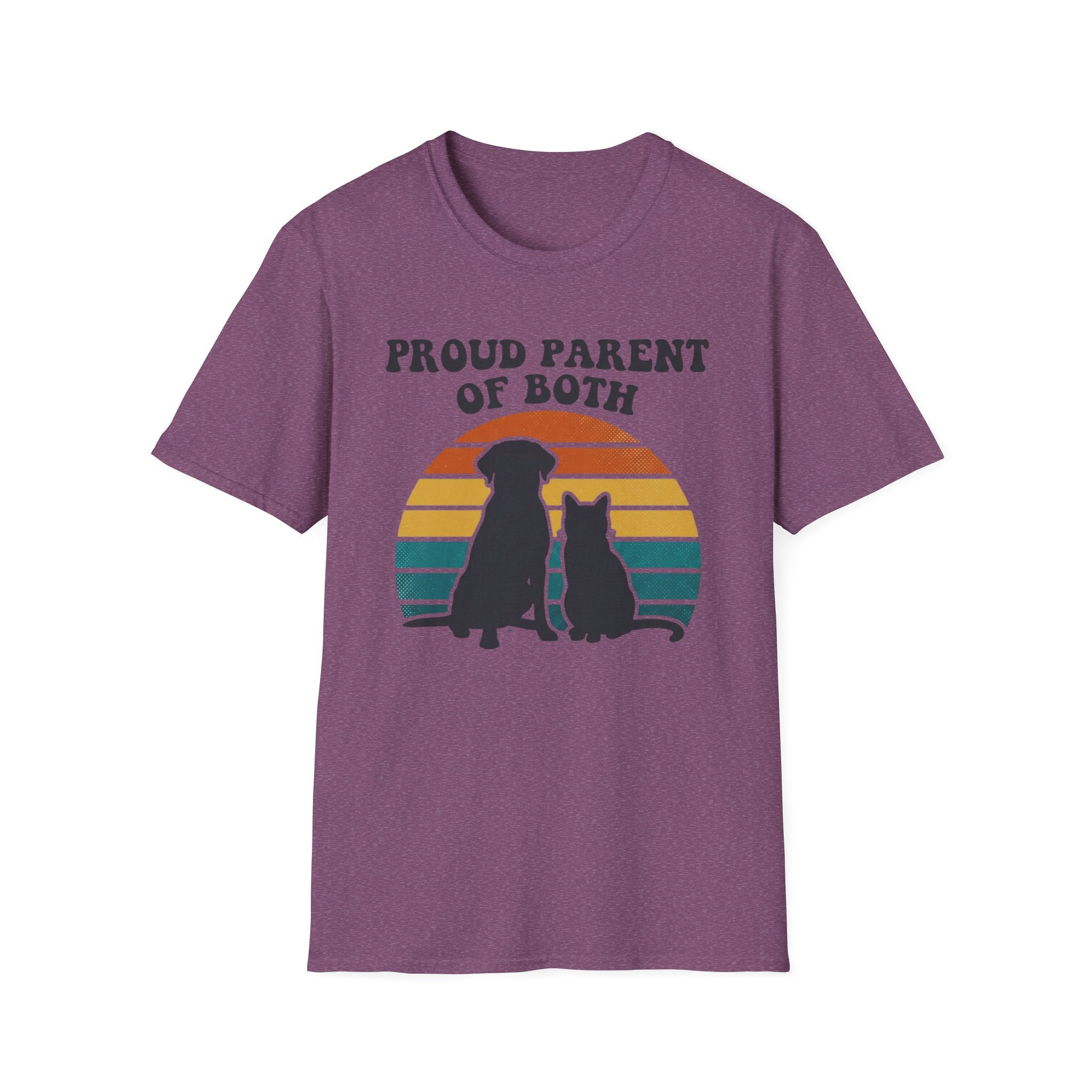 Proud Parent of Both T‑Shirt — Dog & Cat Pet Lover Tee
