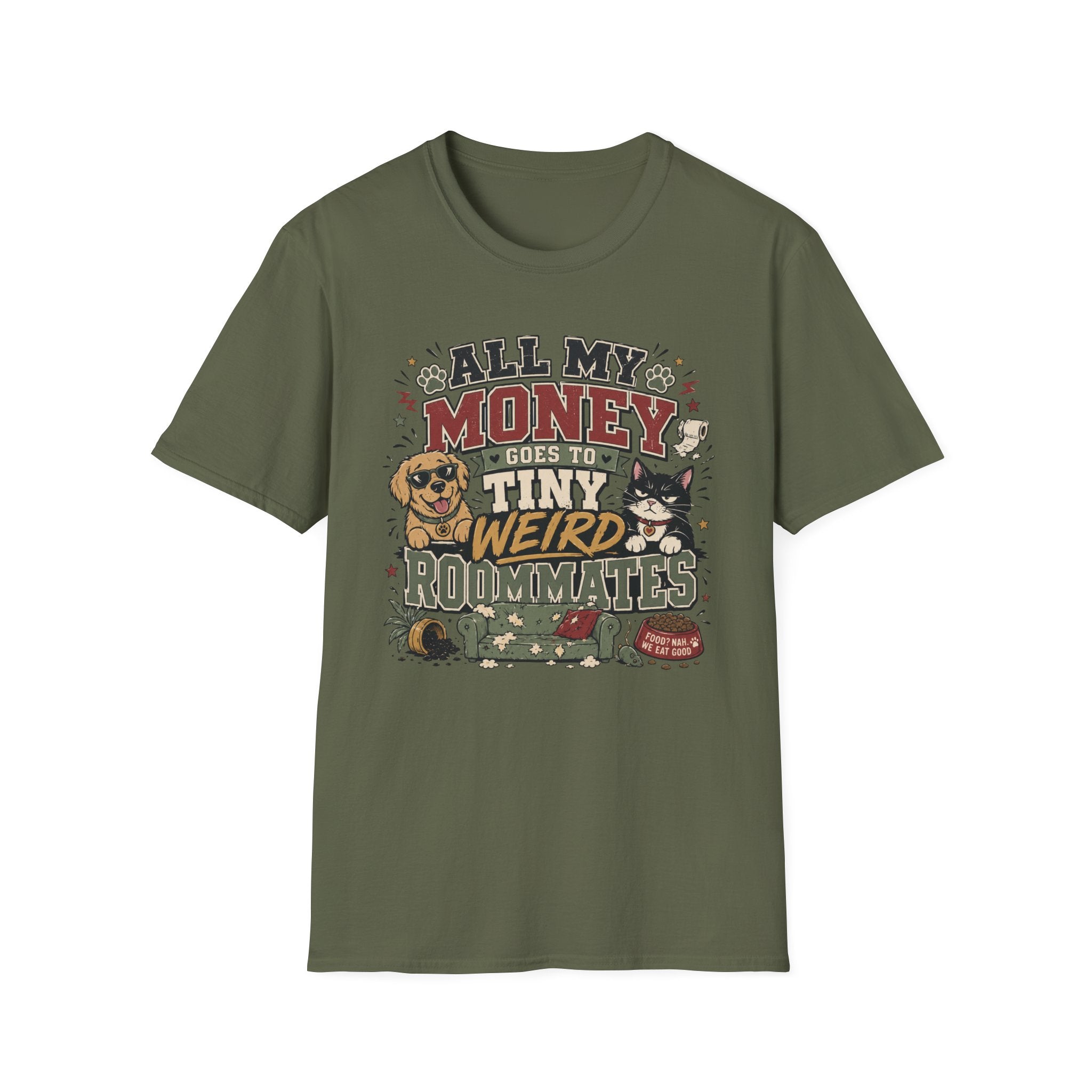 "All My Money Goes to Tiny Weird Roommates" Graphic Tee